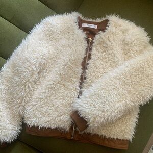 Moving Sale: Mango Shearling Bomber Jacket